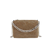 Sac messager à bandoulière avec chaîne et diamants intégrés